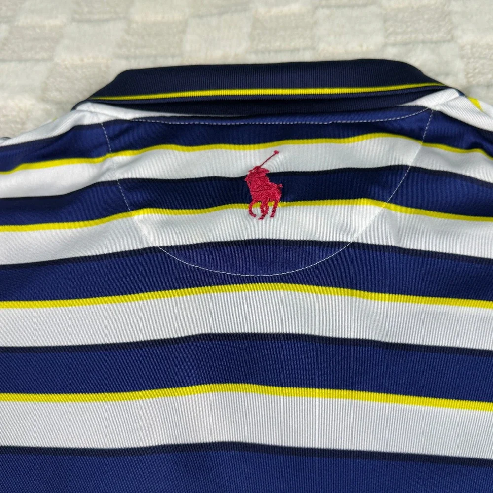Polo Ralph Lauren XXL Golf Polo Shirt Blue‎ Striped 2020 US Open Winged Foot